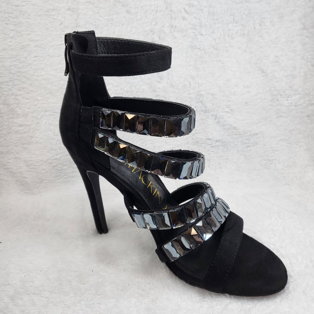 Black Multi Strap 4.5" High Heel Shoes